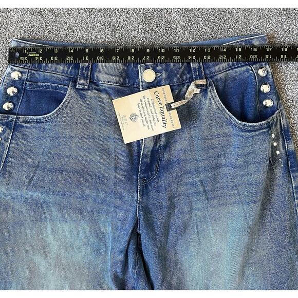 Democracy Ab Technology Sky Rise Denim Jeans Stretch Womens Size 12 Slimming NWT - Picture 5 of 8